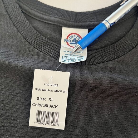 DELTA Pro Weights Mens Black Graphic Tee‎ Short Sleeve Crew Neck Shirt Ts… - Picture 4 of 5